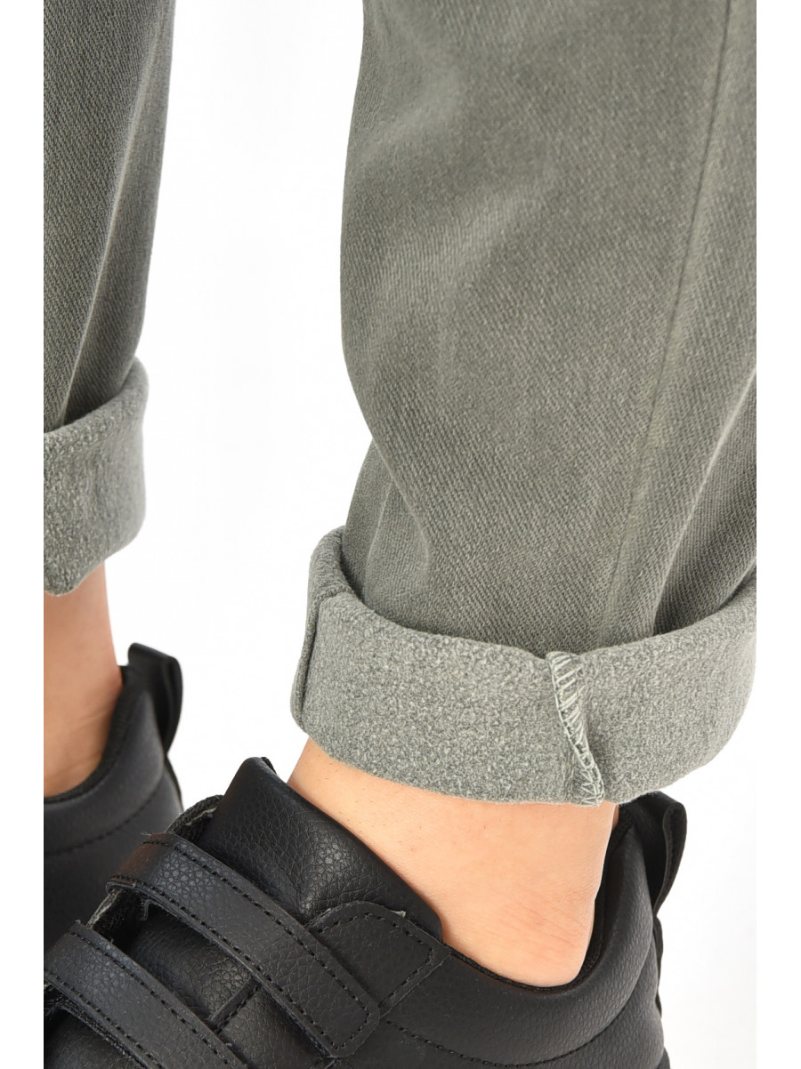 Штаны женские однотонные серого цвета 580-2 208871C