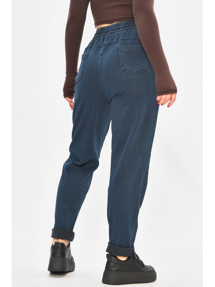 Штаны женские однотонные тёмно-синего цвета 580-2 208875C