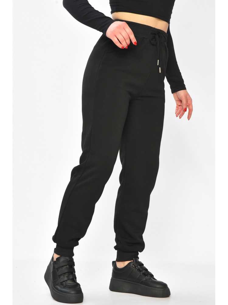 Спортивные штаны женские на флисе черного цвета С103-1 208876C