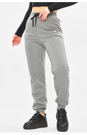 Спортивные штаны женские на флисе серого цвета С103-1 208877C Спортивные штаны женские на флисе серого цвета С103-1 208877C