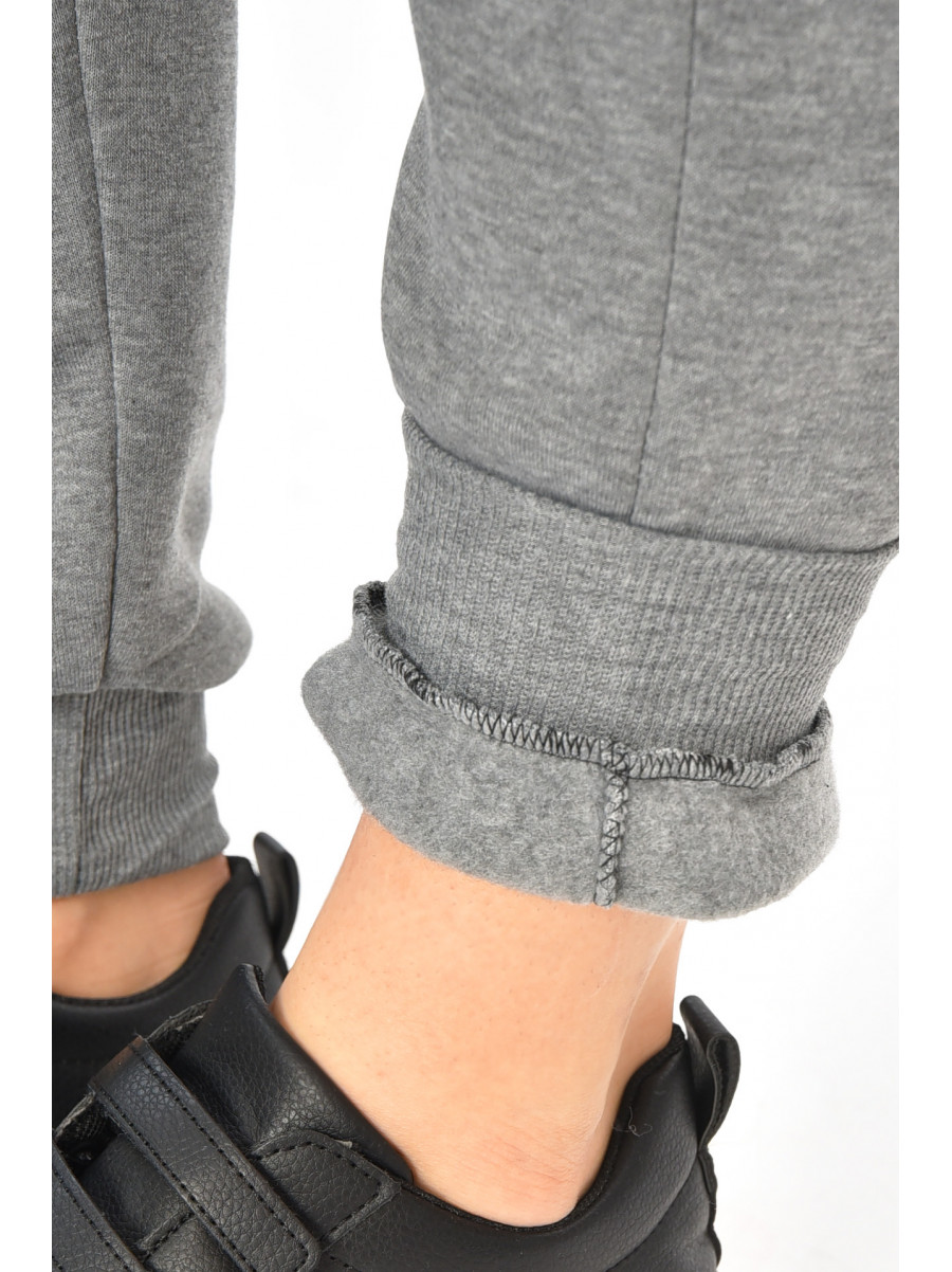 Спортивные штаны женские на флисе серого цвета С103-1 208877C