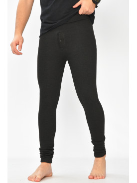 Подштанники мужские на искусственном меху черного цвета А8026 208879C