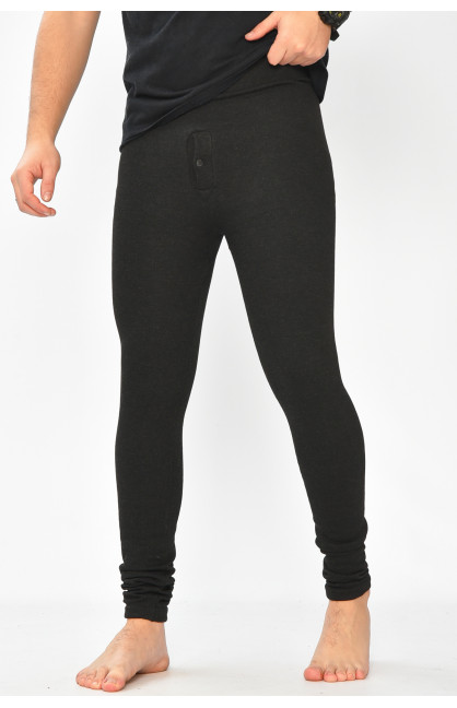 Подштанники мужские на искусственном меху черного цвета А8026 208879C