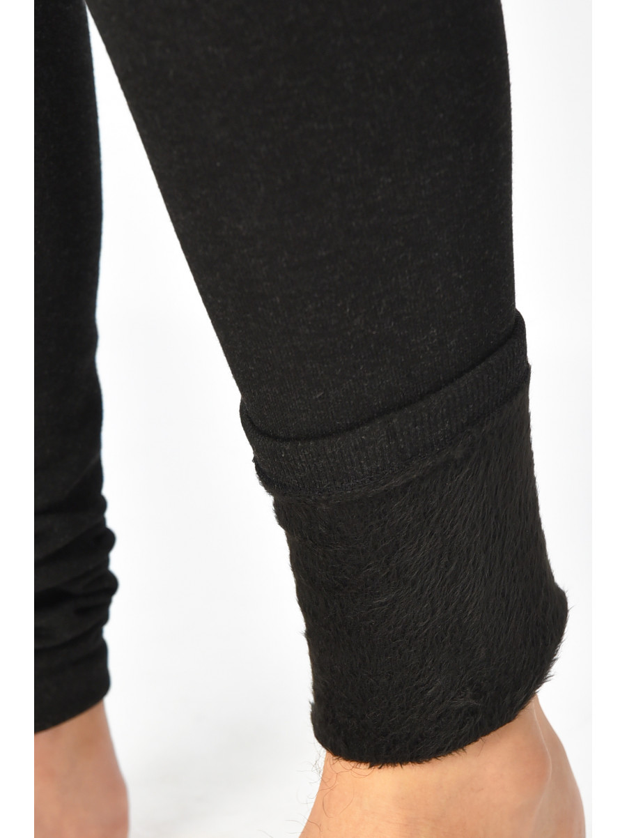 Подштанники мужские на искусственном меху черного цвета А8026 208879C