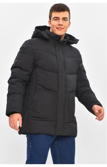 Куртка мужская демисезонная черного цвета 2021-21 208880C