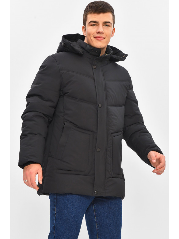 Куртка мужская демисезонная черного цвета 2021-21 208880C