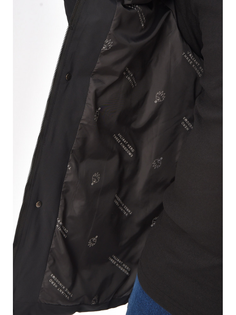 Куртка мужская демисезонная черного цвета 2021-21 208880C