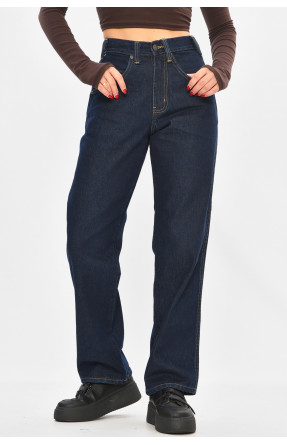 Джинсы женские однотонные синего цвета 394-83 208882C Джинсы женские однотонные синего цвета 394-83 208882C