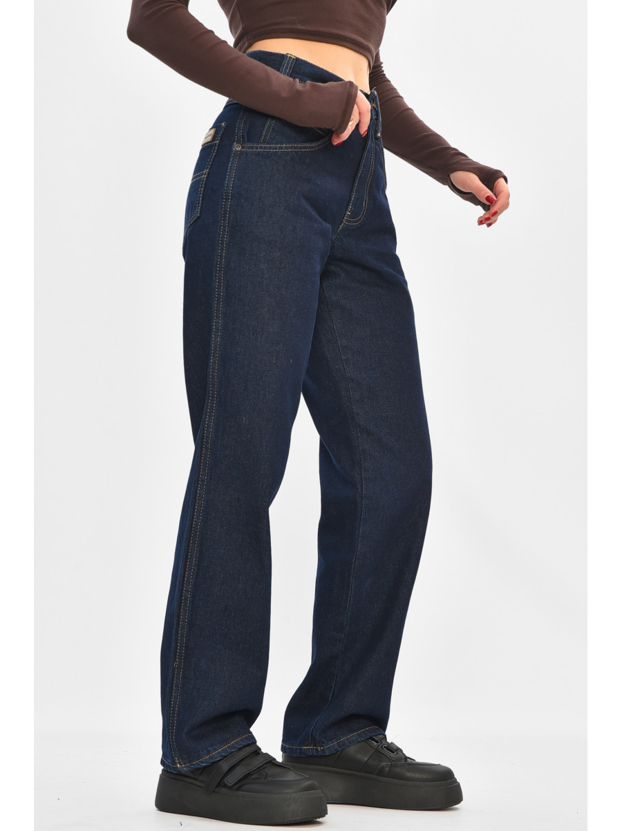 Джинсы женские однотонные синего цвета 394-83 208882C