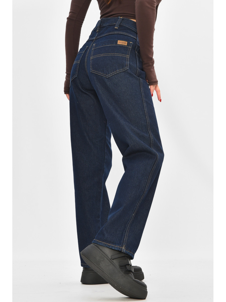 Джинсы женские однотонные синего цвета 394-83 208882C