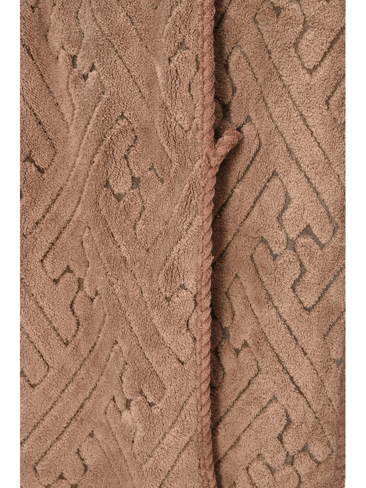 Набор однотонных полотенец из микрофибры банное+для лица коричневого цвета 98-837 208883C