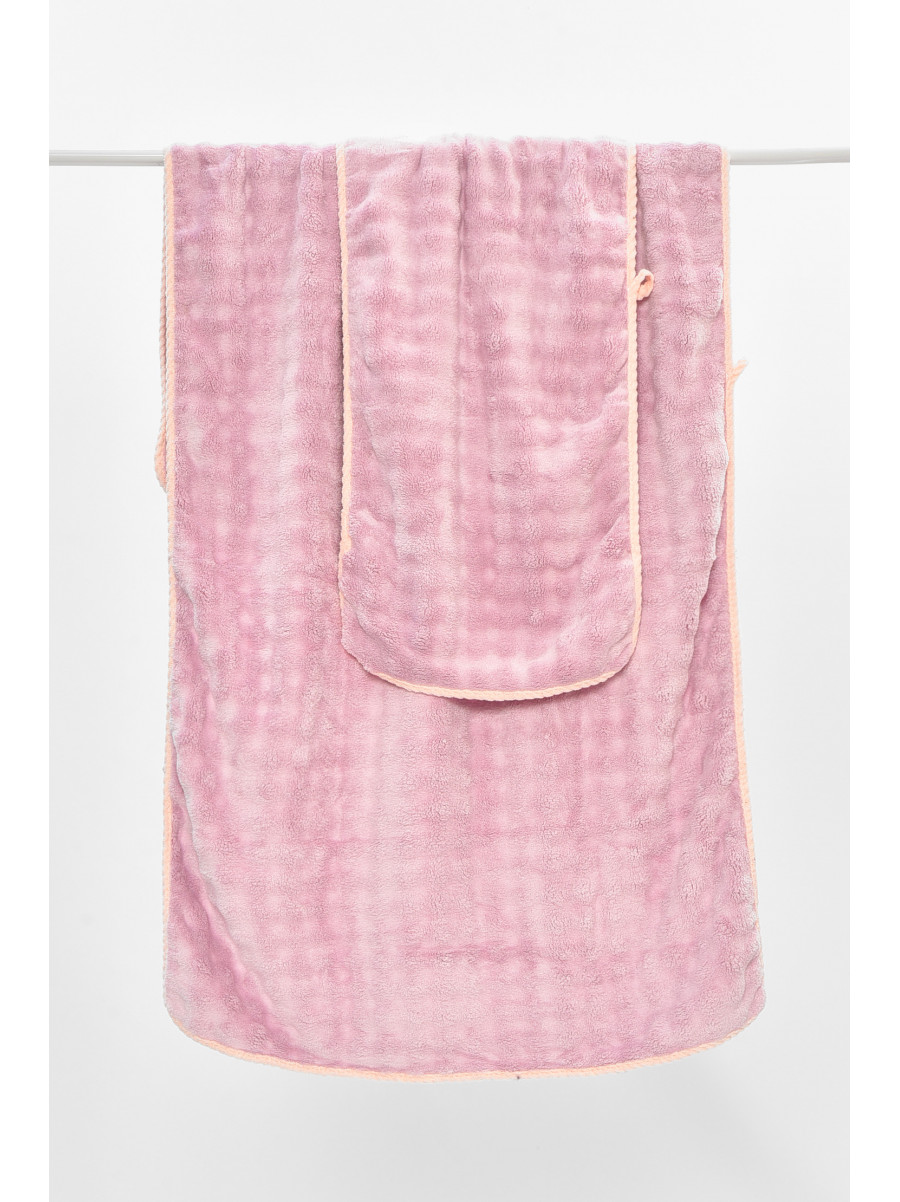 Набор однотонных полотенец из микрофибры банное+для лица светло-сиреневого цвета 98-792 208891C