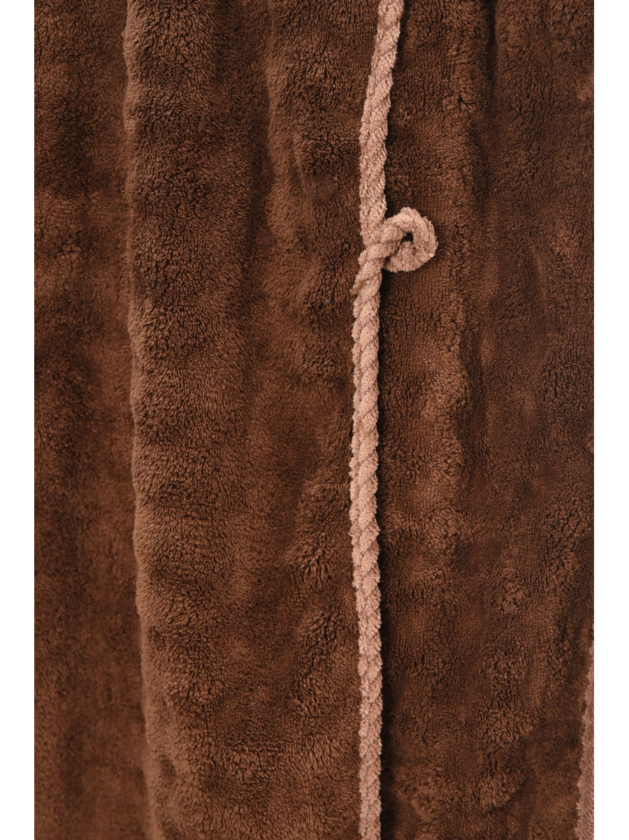 Набор однотонных полотенец из микрофибры банное+для лица коричневого цвета 98-792 208892C