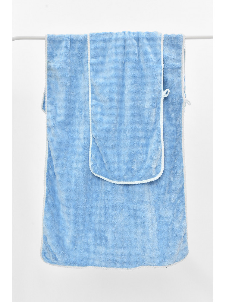 Набор однотонных полотенец из микрофибры банное+для лица голубого цвета 98-792 208895C