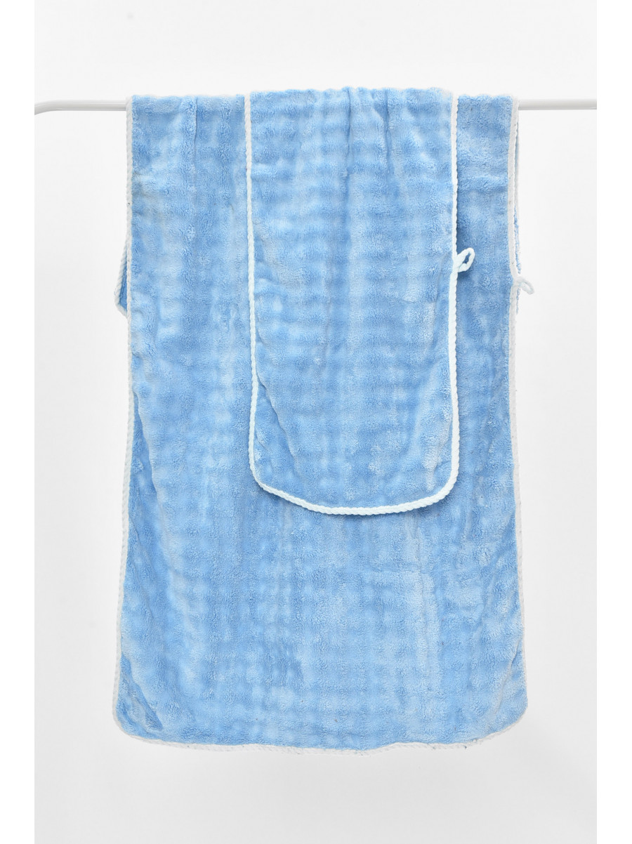 Набор однотонных полотенец из микрофибры банное+для лица голубого цвета 98-792 208895C