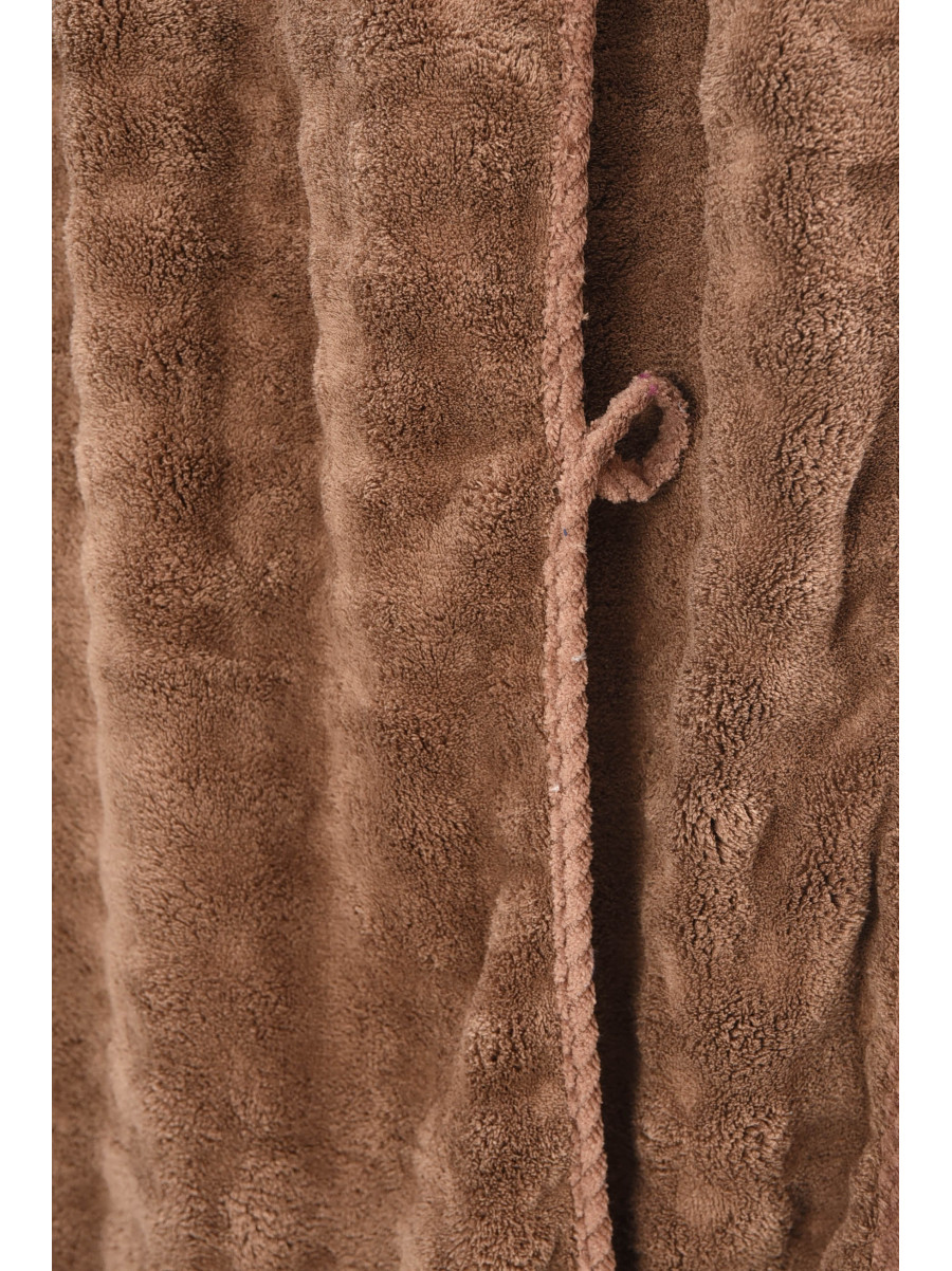 Набор однотонных полотенец из микрофибры банное+для лица коричневого цвета 98-792 208896C