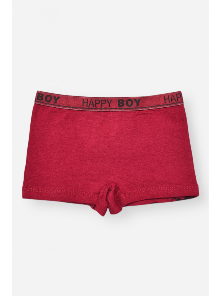 Боксери дитячі для хлопчика бордового кольору з принтом 8231 208898C