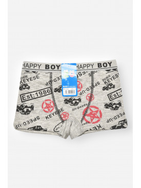 Боксеры детские для мальчика серого цвета с принтом 8231 208900C Боксеры детские для мальчика серого цвета с принтом 8231 208900C