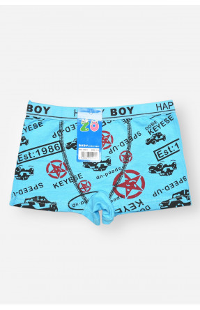 Боксери дитячі для хлопчика блакитного кольору з принтом 8231 208901C Боксери дитячі для хлопчика блакитного кольору з принтом 8231 208901C