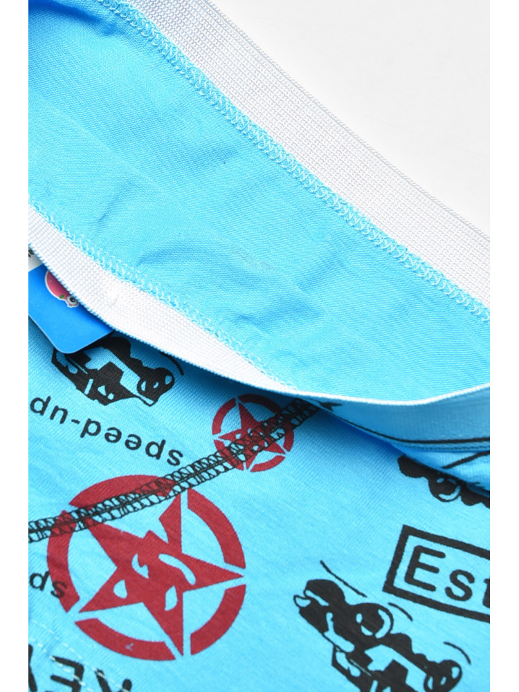 Боксери дитячі для хлопчика блакитного кольору з принтом 8231 208901C