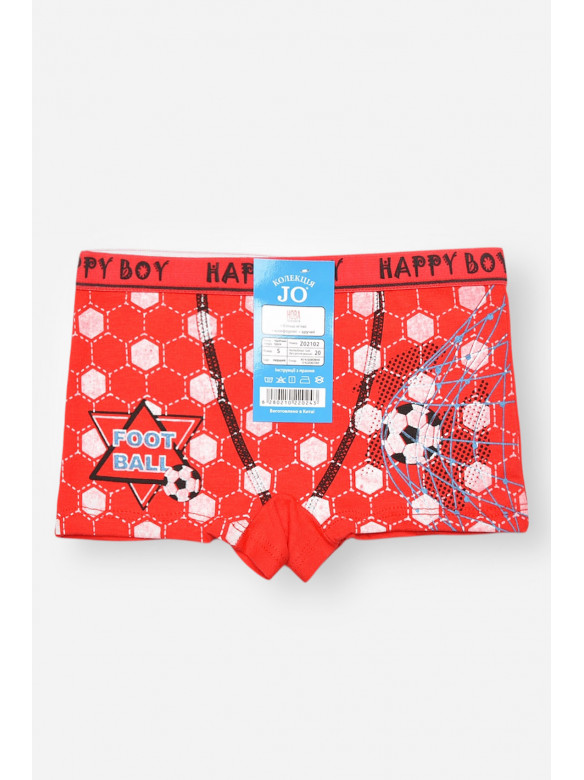 Боксери дитячі для хлопчика червоного кольору з принтом Z02102 208902C