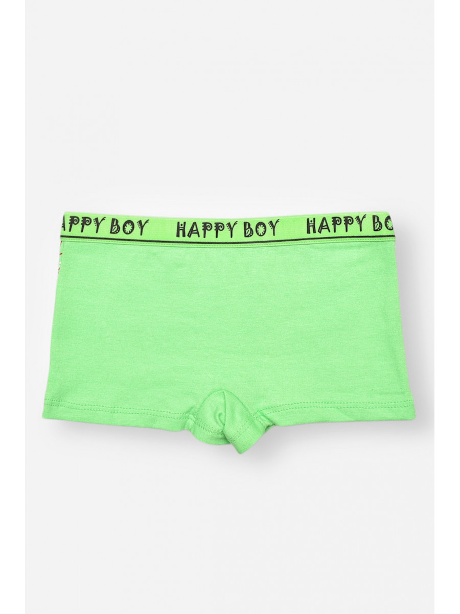 Боксери дитячі для хлопчика зеленого кольору з принтом Z02102 208904C