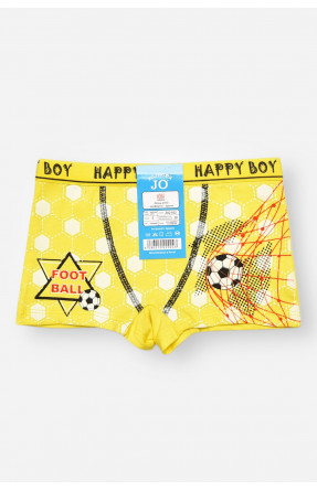 Боксери дитячі для хлопчика жовтого кольору з принтом Z02102 208905C Боксери дитячі для хлопчика жовтого кольору з принтом Z02102 208905C