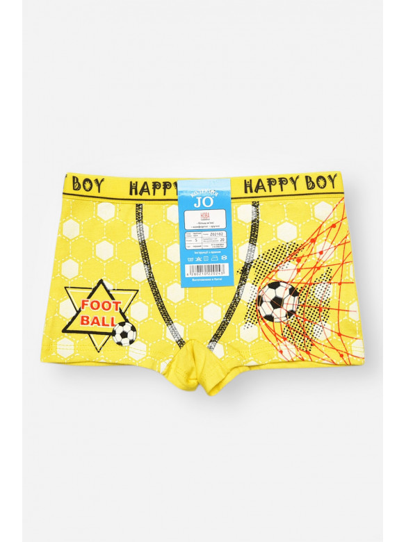 Боксери дитячі для хлопчика жовтого кольору з принтом Z02102 208905C