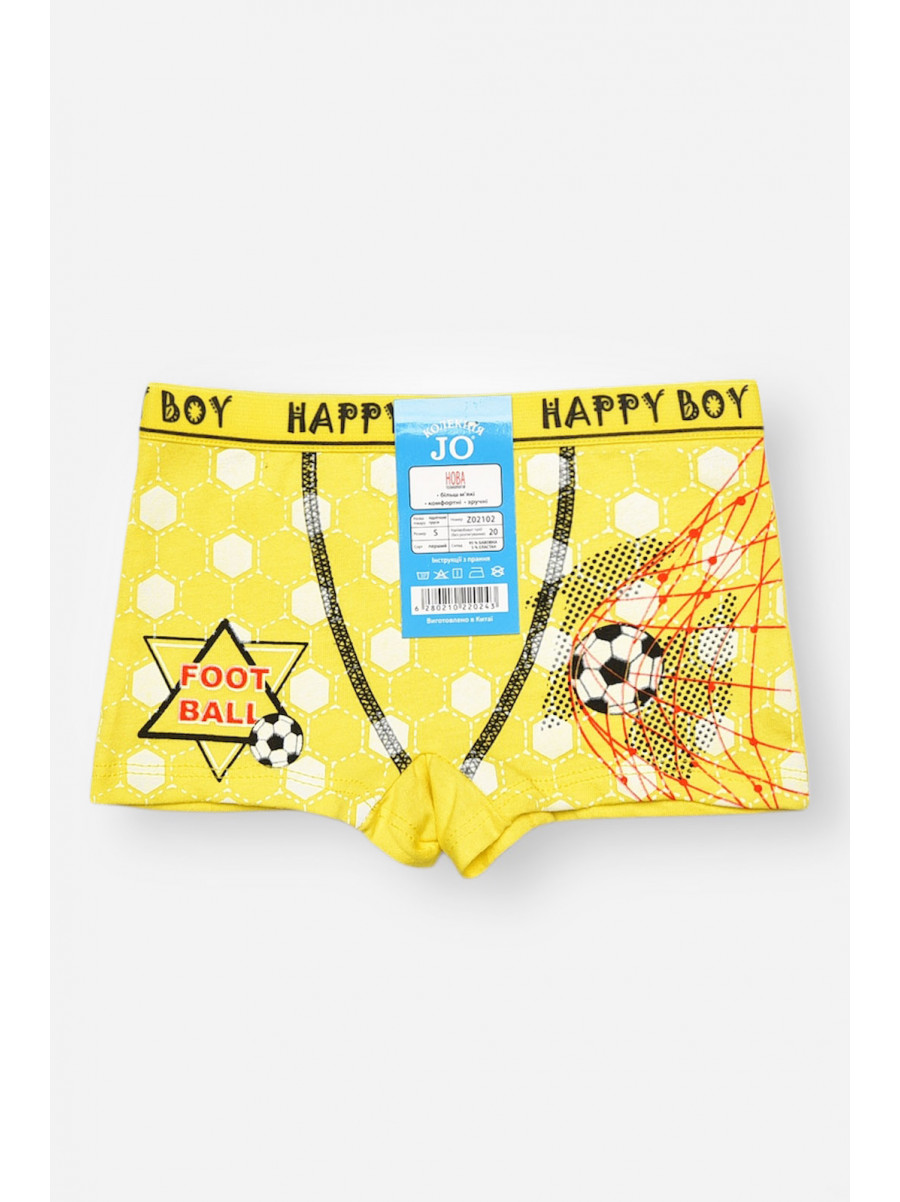 Боксери дитячі для хлопчика жовтого кольору з принтом Z02102 208905C