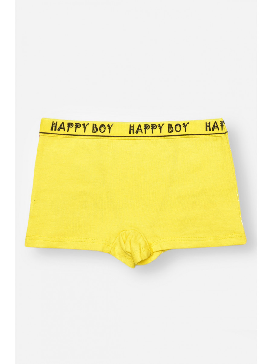 Боксери дитячі для хлопчика жовтого кольору з принтом Z02102 208905C