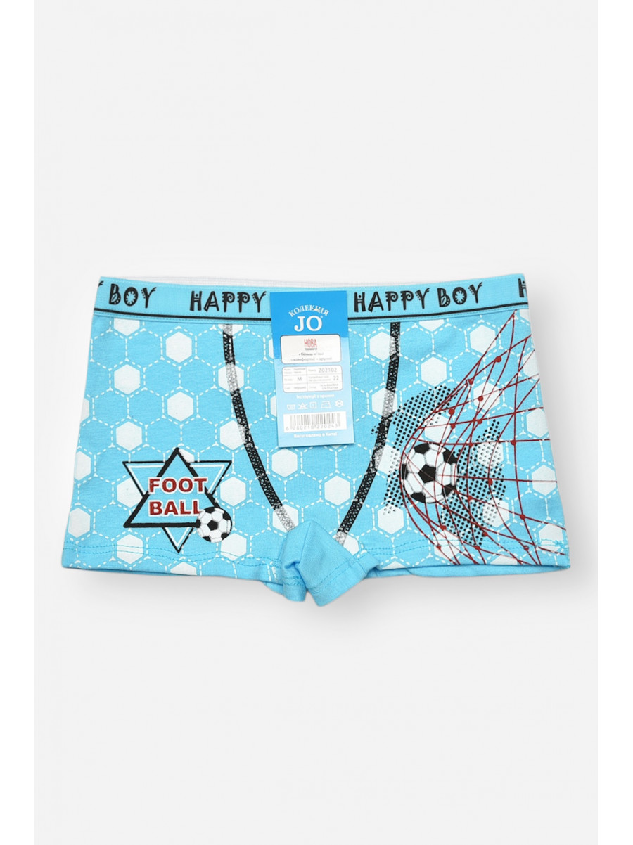 Боксери дитячі для хлопчика блакитного кольору з принтом Z02102 208906C