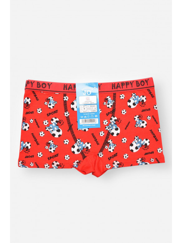 Боксери дитячі для хлопчика червоного кольору з принтом Z02201 208908C