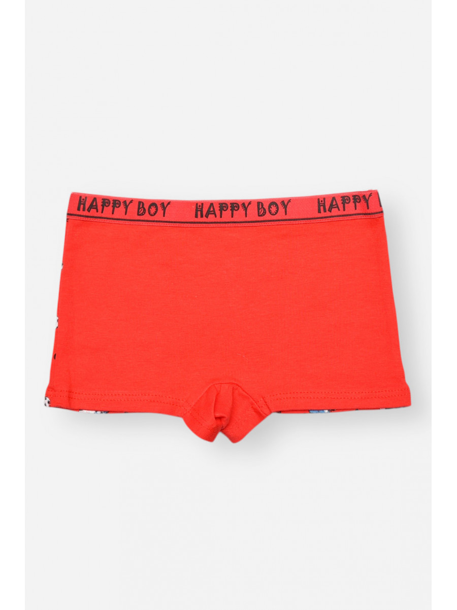 Боксери дитячі для хлопчика червоного кольору з принтом Z02201 208908C