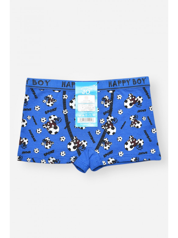 Боксери дитячі для хлопчика синього кольору з принтом Z02201 208909C