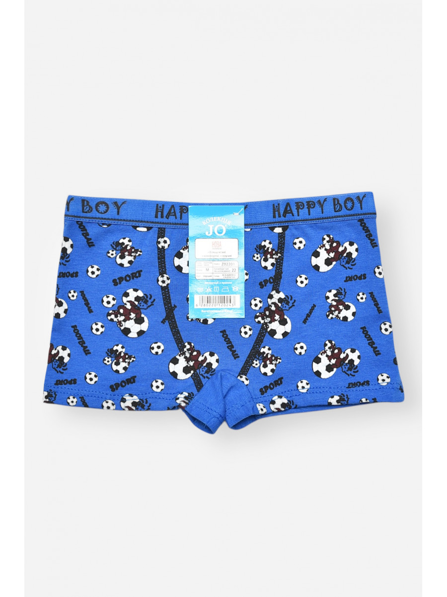 Боксери дитячі для хлопчика синього кольору з принтом Z02201 208909C