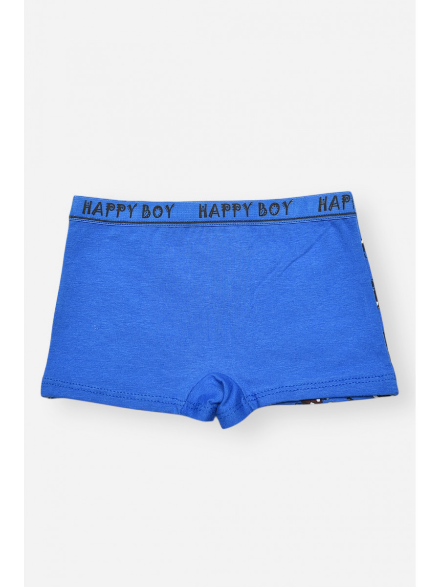 Боксери дитячі для хлопчика синього кольору з принтом Z02201 208909C