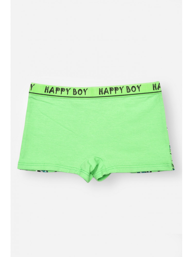 Боксери дитячі для хлопчика зеленого кольору з принтом Z02201 208910C