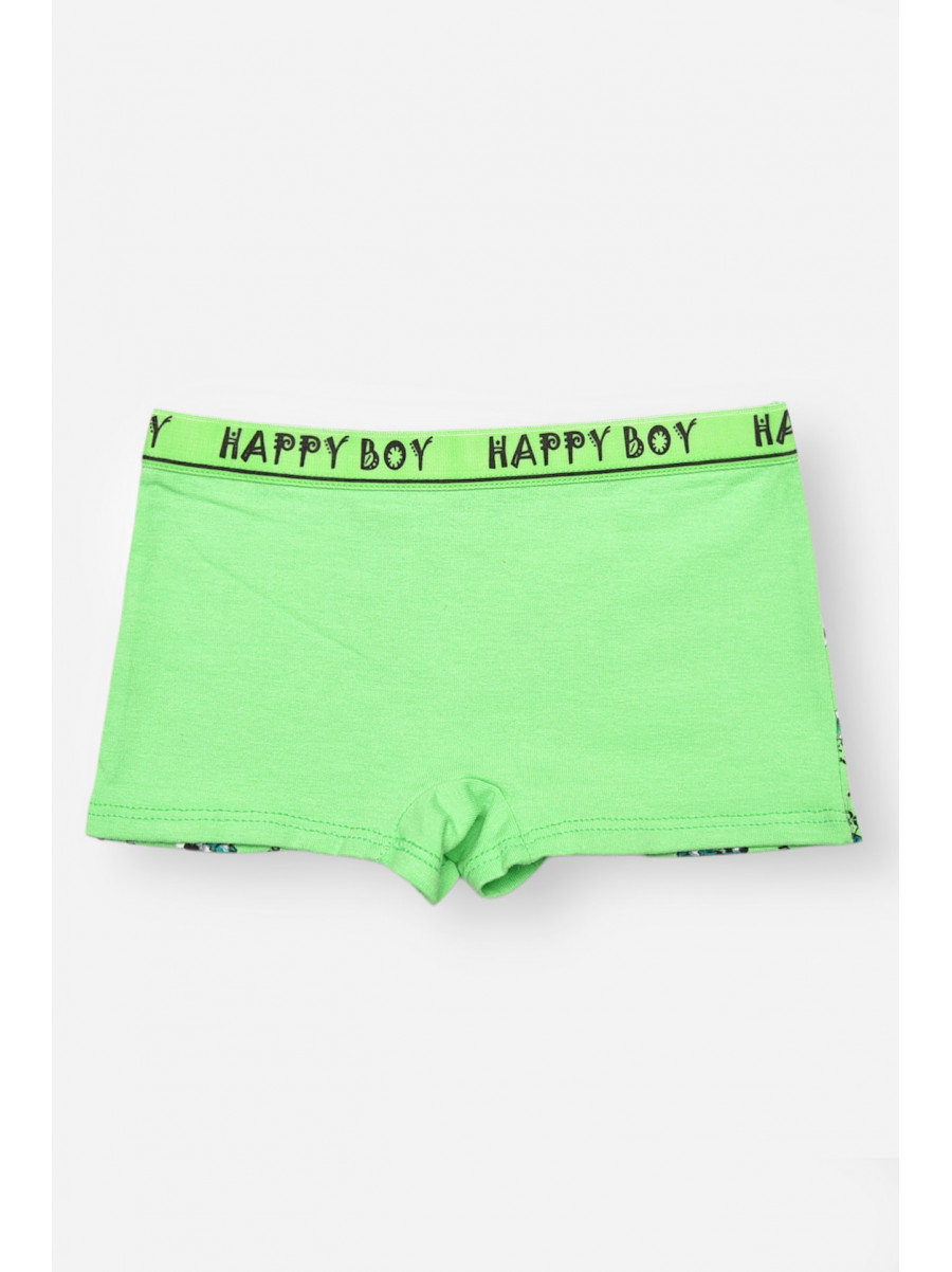 Боксери дитячі для хлопчика зеленого кольору з принтом Z02201 208910C