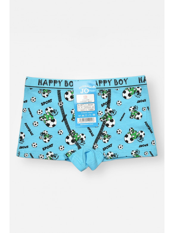 Боксери дитячі для хлопчика блакитного кольору з принтом Z02201 208911C