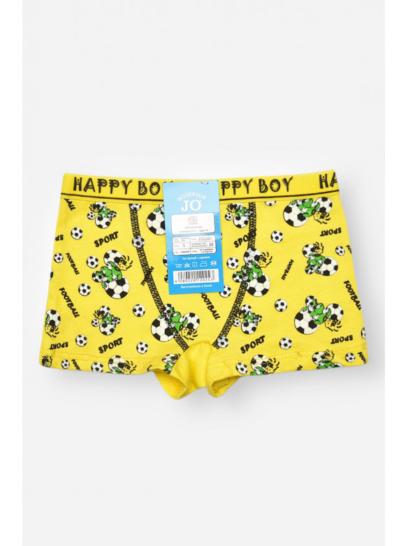 Боксери дитячі для хлопчика жовтого кольору з принтом Z02201 208912C