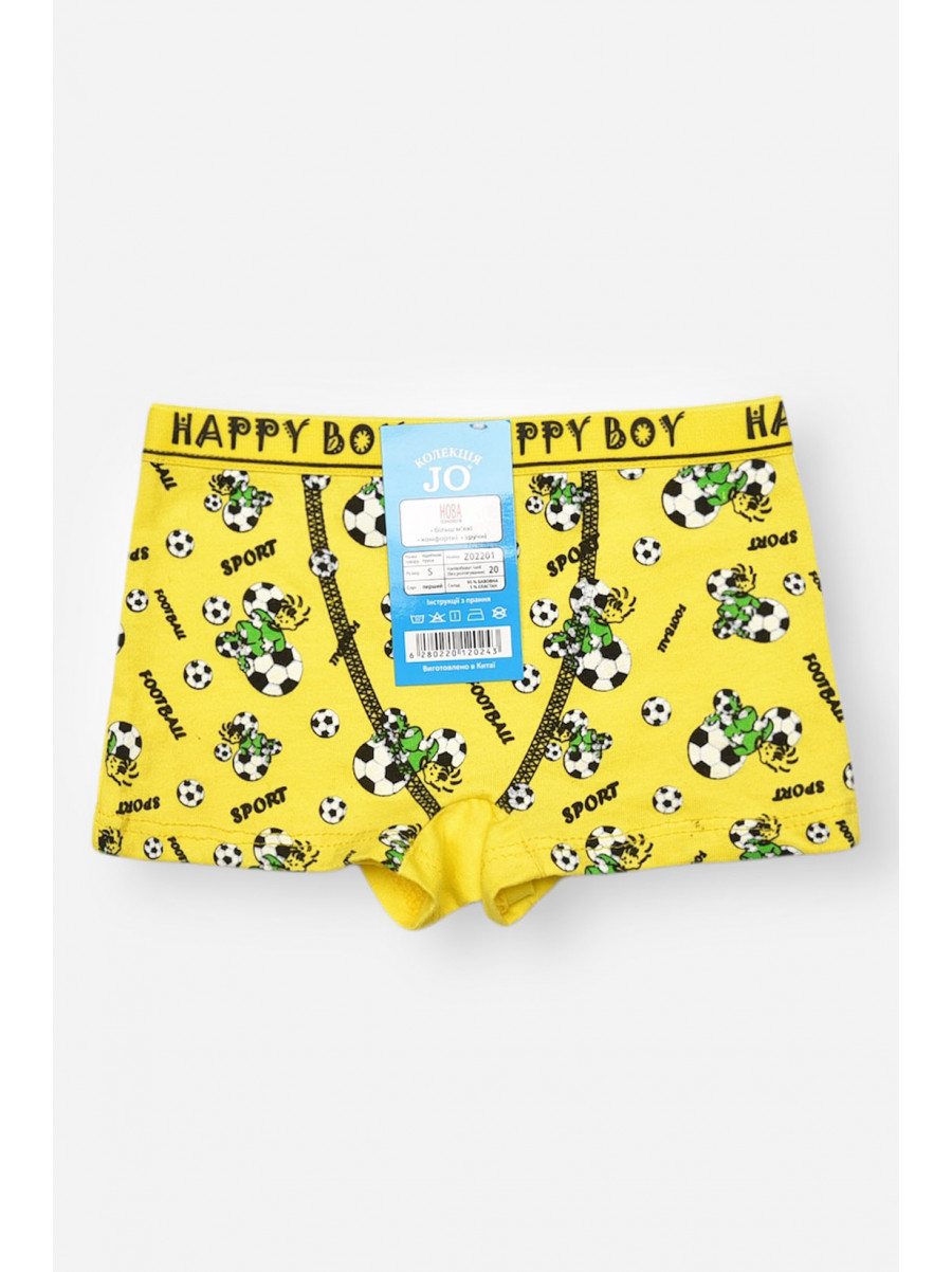 Боксери дитячі для хлопчика жовтого кольору з принтом Z02201 208912C