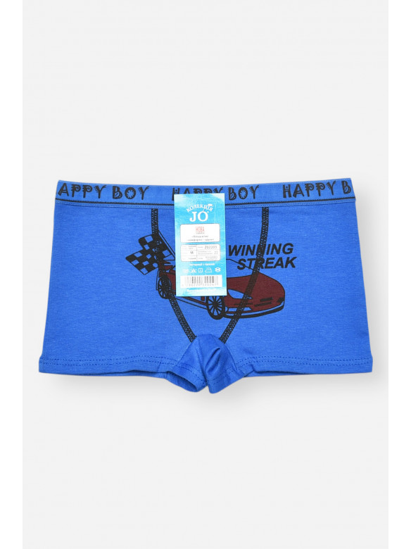 Боксери дитячі для хлопчика синього кольору з принтом Z02203 208915C