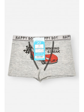 Боксеры детские для мальчика серого цвета с принтом Z02203 208917C