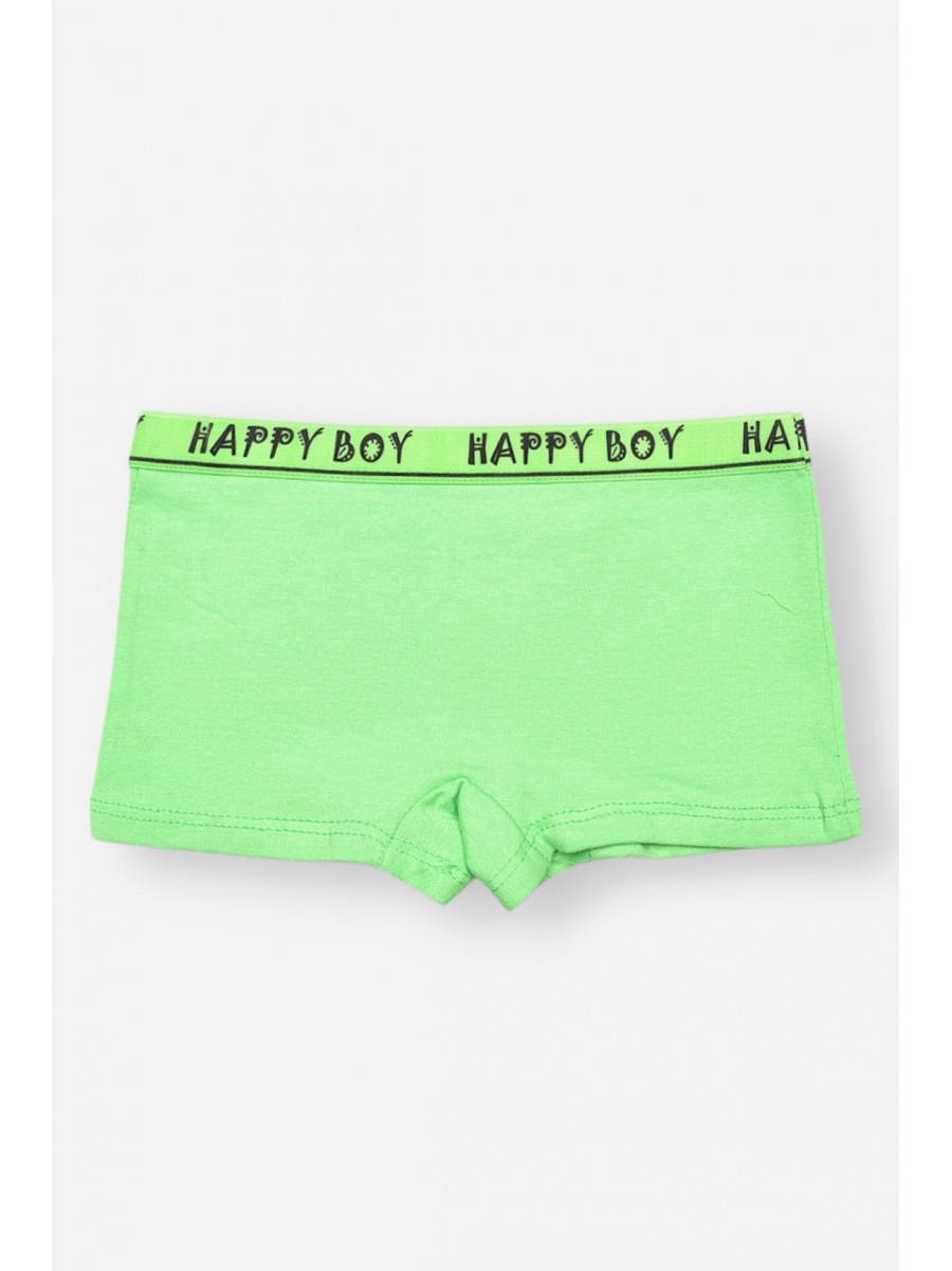 Боксери дитячі для хлопчика зеленого кольору з принтом Z02203 208918C