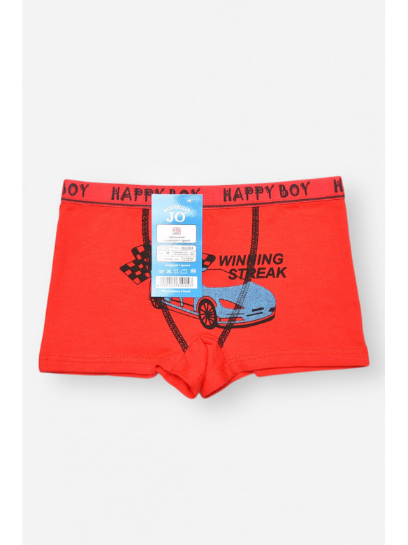 Боксери дитячі для хлопчика червоного кольору з принтом Z02203 208919C