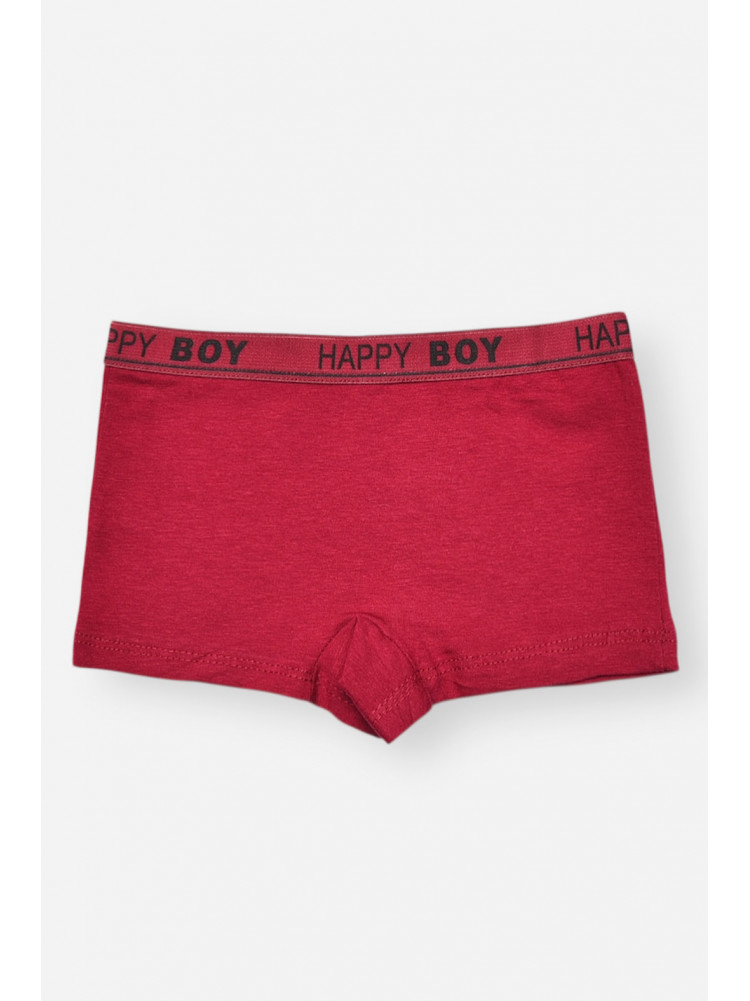 Боксери дитячі для хлопчика бордового кольору з принтом С8239 208922C