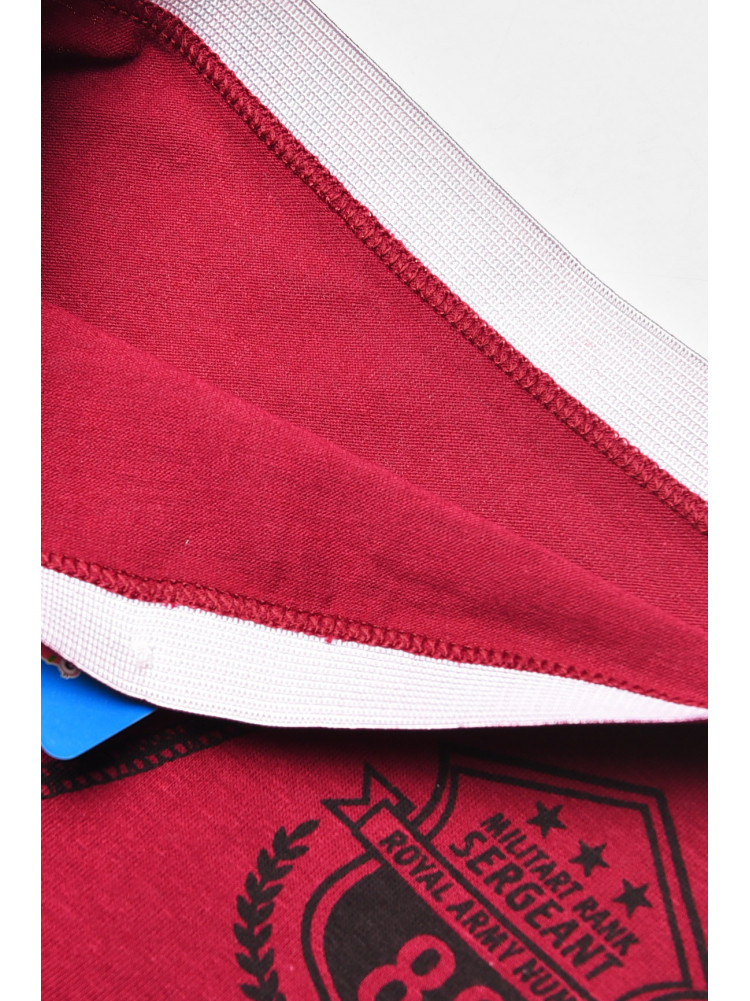 Боксери дитячі для хлопчика бордового кольору з принтом С8239 208922C