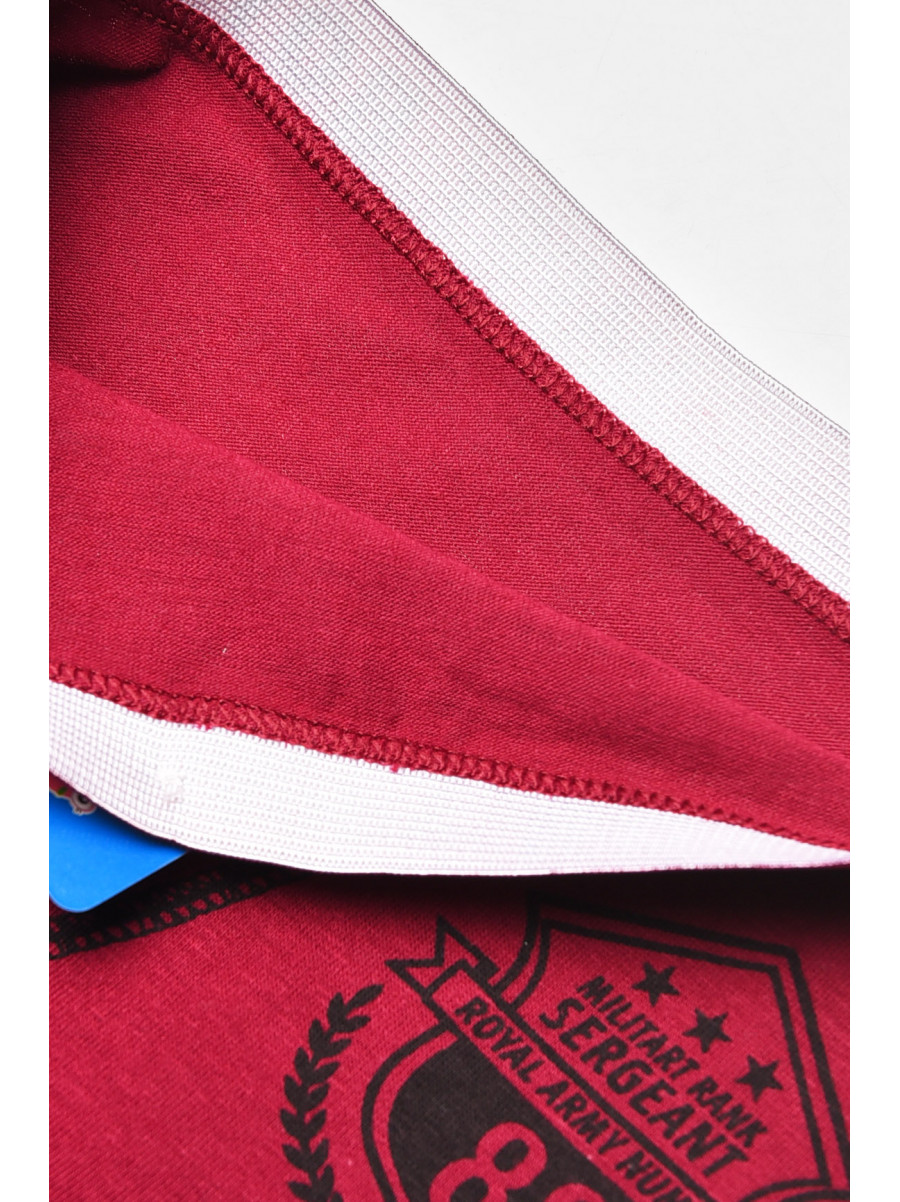 Боксери дитячі для хлопчика бордового кольору з принтом С8239 208922C