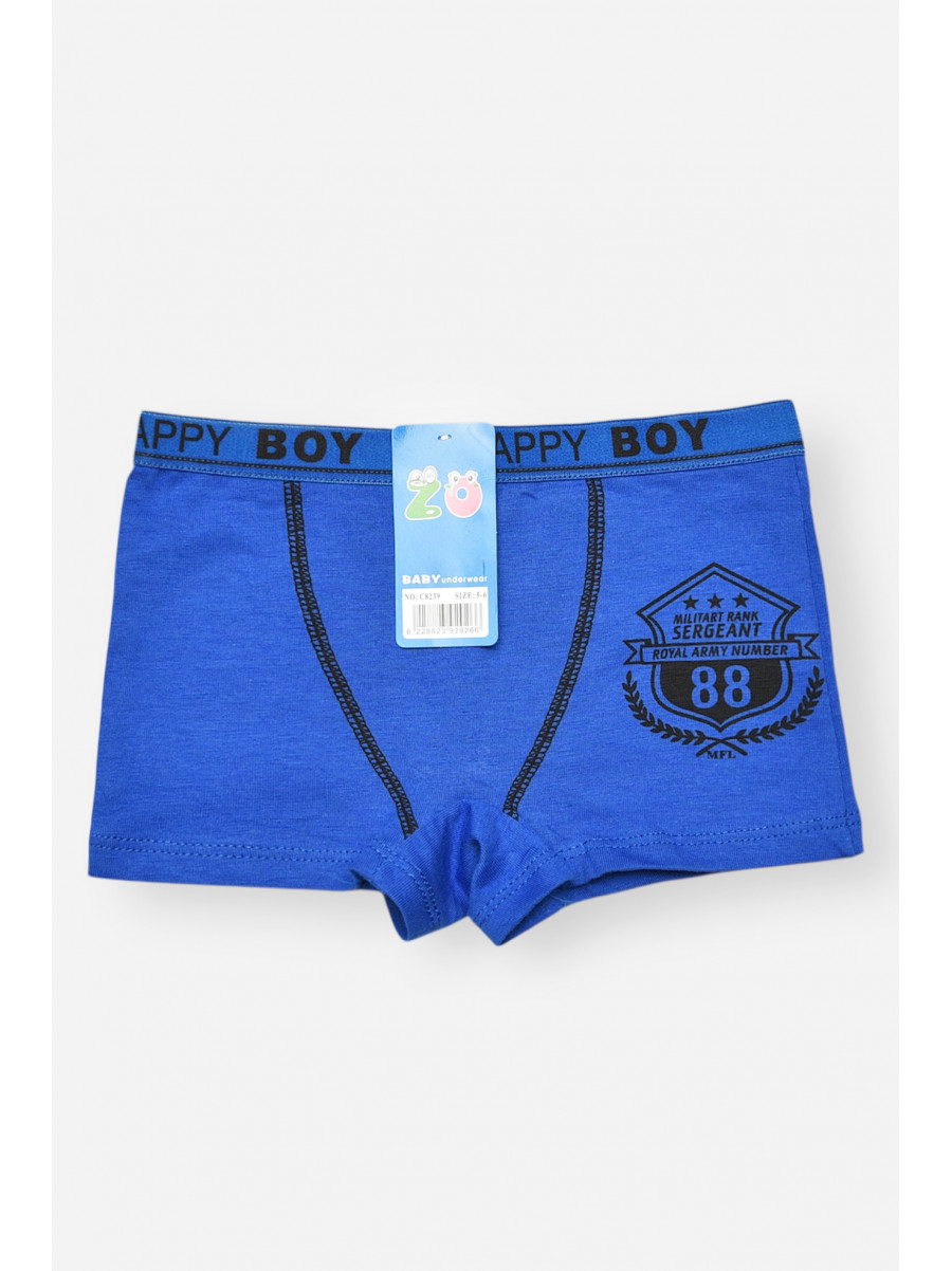 Боксери дитячі для хлопчика синього кольору з принтом С8239 208923C