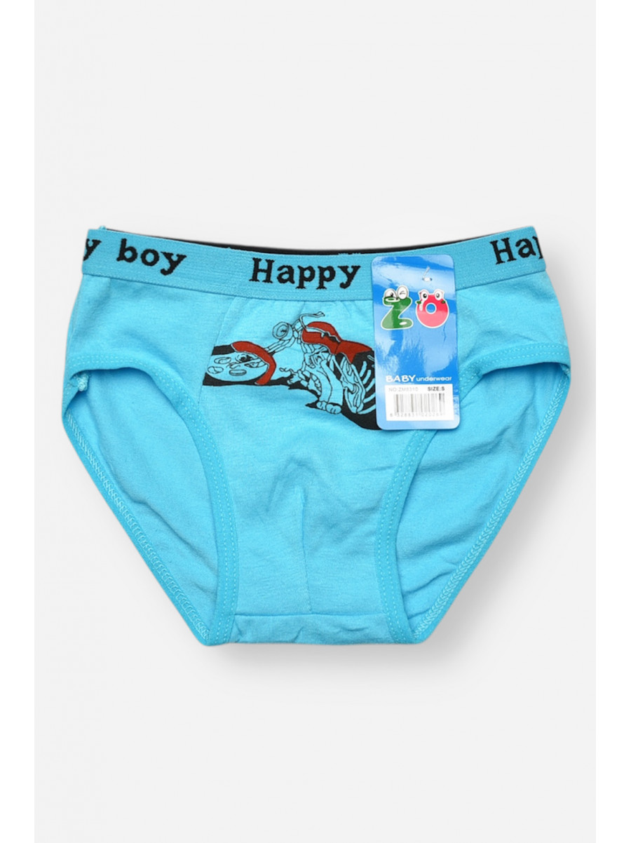 Трусики дитячі для хлопчика блакитного кольору з принтом ZM8310 208928C